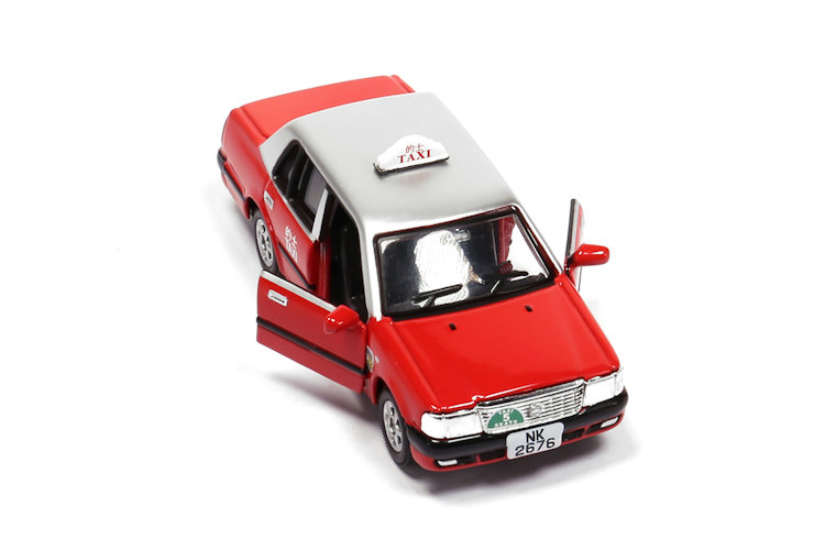 tiny city 1:64 丰田皇冠的士 香港出租车模型 合金汽车模型摆件