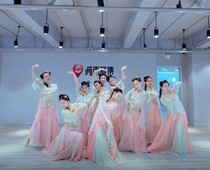 Flowers all the way classical dance practice skills Chinese style costumes performance large swing skirt elegant body rhyme gauze solo dance
