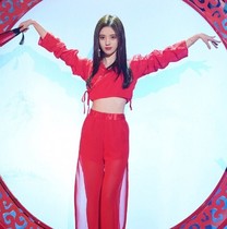 Hong Zhaoyuan dance costume students modern Chinese style Hanfu sexy national red ancient costume fan performance costume
