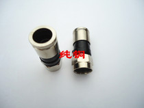 High quality all-copper extrusion type waterproofing male F head 75-5 line RG6 wire joint 2P4P Universal joint