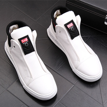 Tide Cards High Help Board Shoes Mens Thick Underfoot Cowboy Boots Inglén Casual Little White Shoes Korean Version Trend 100 Hitch Boots