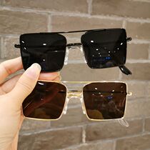 New personality photo with children sun glasses square sunglasses anti-ultraviolet boys and girls Street Photo tide glasses