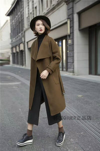 2016新款冬双面羊绒大衣女中长款高端大牌正