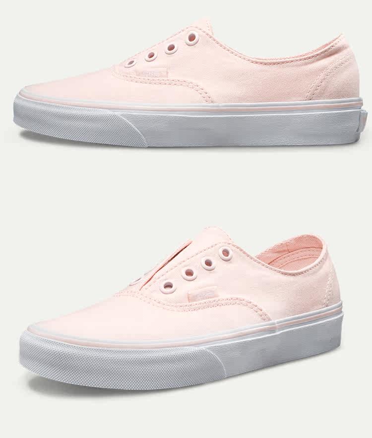 vans范斯 新款运动休闲女鞋 一脚蹬帆布板鞋 舒适纯色vn0a38eton1_7折