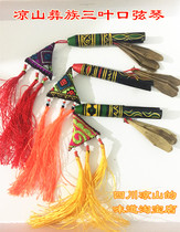 Sichuan Liangshan Shanxi Changyi lacquerware painted crafts Three-leaf mouth string piano with hand-painted paint barrel and hanging spike