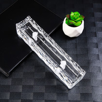 Glass brick transparent square partition wall Hot melt perforated frosted color crystal brick screen entrance brick background wall