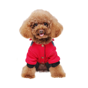 2019新款秋冬泰迪狗衣服小型犬比熊加厚款狗狗四脚衣宠物服饰加绒