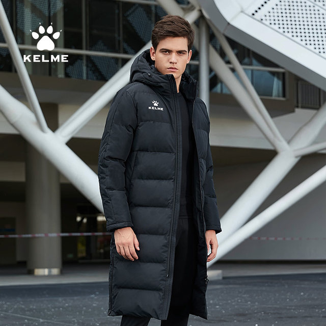 KELME Kalmei Sports Cotton Coat Men's Over-the-Knee Long Coat Official Flagship Children's Football Training Cotton Cotton Winter