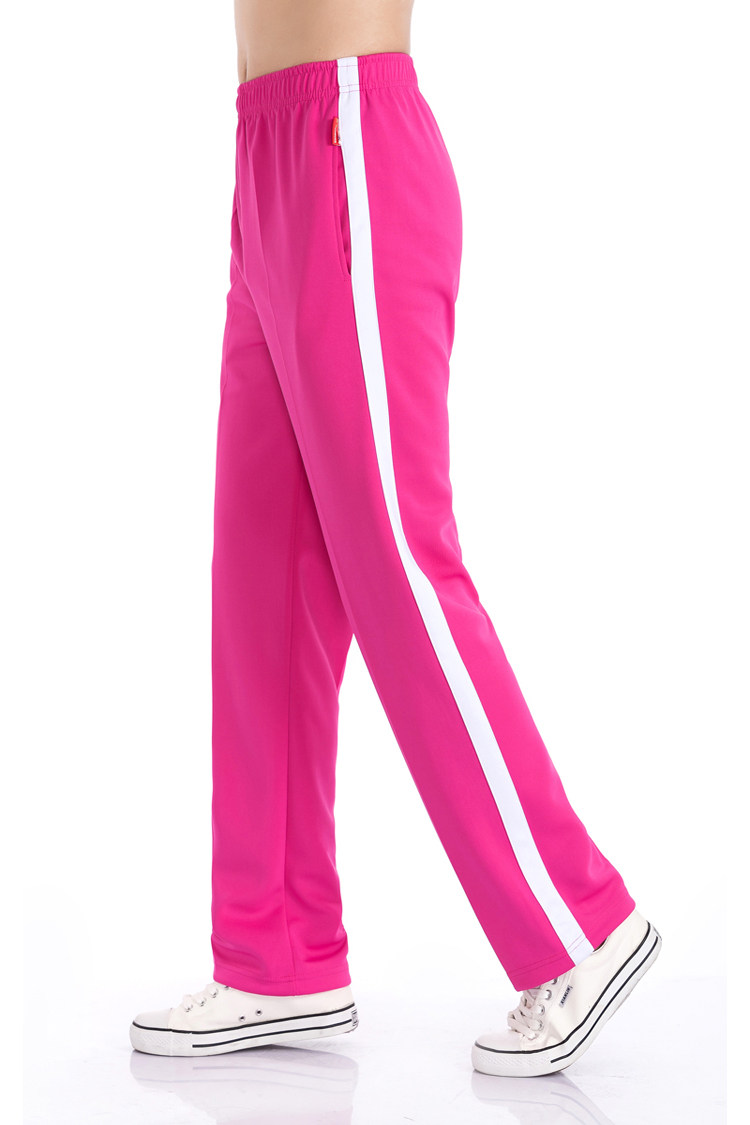 晋冠春秋冬季兰新款透气南韩丝大码演出广场舞情侣款男女运动裤