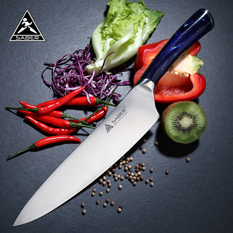 saber西式主厨刀家用切菜刀切肉刀寿司料理刀刺身刀厨师西餐刀具