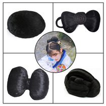 Costume wig Hanfu performance after the head hair bun hair bun modeling bride Xiu He forehead front disc hair pad hair bun hair bag