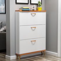 Shoe cabinet ultra-thin tipping bucket Nordic Hall Cabinet large capacity 17cm space saving household small apartment door simple shoe rack