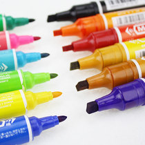 Color double oil pen marker pen green Brown purple yellow marker pen color big head pen can not be erased
