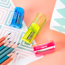 Del 0545 mini pencil sharpener School students turn pencil knife candy color cartoon metal pencil sharpener mini smart