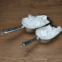 Thickened stainless steel 304 ice shovel grain flour dried fruit popcorn ice shovel milk tea shop Special