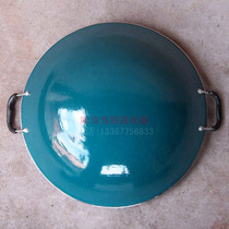 Luchuan binaural wok household gas stove for traditional pig iron rural wok non-stick wok non-coated iron pan