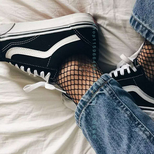 春夏季黑色渔网眼ins欧美复古性感短袜网格镂空洞女袜丝袜网袜