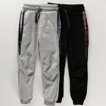 Zhongdadong autumn and winter new childrens clothing boys children cool zipper decoration sweatpants slim version 110-160 yards