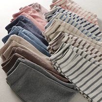 Autumn and winter baby home trousers small and large boys and girls cotton boneless inner wear base warm autumn pants pajamas