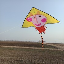Kite childrens favorite cartoon pig Peppa Weifang kite breeze easy flying beginner kite wiring wheel DFAo