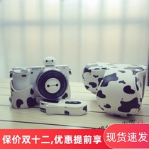 Cow applicable canon M50 Protective case 100D black XT30 cases M6II Fuji XA7 Sony A6400