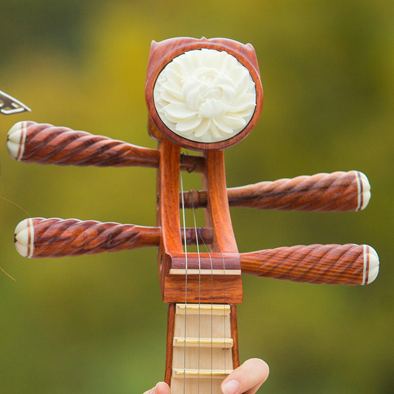 【盛乐专业清水酸枝木柳琴专业演奏用琴厂家直销特价赠配件琴弦琴盒