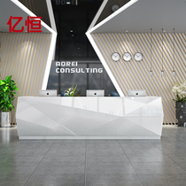 Modern paint front desk Reception desk Company desk Hotel beauty salon cashier Welcome desk Bar customization