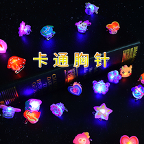 New Cartoon Brooch Glowing Japan-ROK Breast Card Cute Children Student Insignia Do Nt Pin Christmas Small Toy Gift