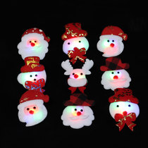 Christmas Decorations Luminous Brooch Led Flashy Clothing Props Plush Badge Childrens Chest Badge Toy Gift