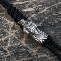 Night Song Studio Original Handmade EDC Umbrella Rope Knife Pendant Necklace Head Pendant Pendant Loose Bead Ornament Xiong Eagle