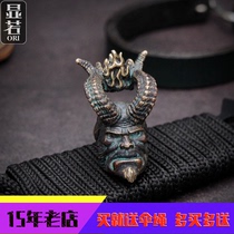 Handcarved work Original Hells Baron Hellboy Peripheral Knife Pendant Umbrella Rope Pendant EDC Pendant Handcrafted DIY Pendant