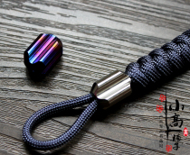 XGEDC titanium alloy EDC knife pendant umbrella rope hanging pendant zipper head key buckle pendant sub-hand ring spacer bead