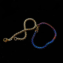 XGEDC Pure Titanium Square Bead Chain Key Clasp Key Ring Key Chain Ring Ring Creative Personality Zipper Head DIY Accessories