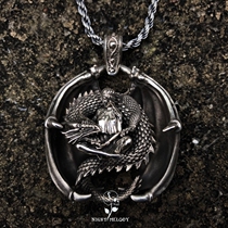 Night Song Studio 925 Pure Silver Original Handmade Ice With Fire Song Rights Game Dragon Mother Necklace Pendant Trinket