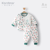 kordear baby clip cotton warm suit autumn winter one-year-old male baby clothes girl child split two sets