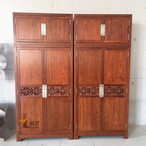 New Chinese Hedgehog Purple Sandalwood Top Box Wardrobe Bedroom Large Closet Suflower Pear Wood Yungrain Storage Wardrobe Customize