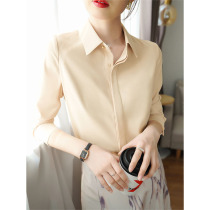 Temperament Fashion Snowspinning Shirt Woman Long Sleeve Summer 2021 New Early Autumn Clothing Loose Professional Clothing Casual Lining