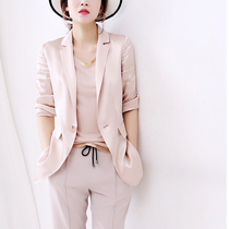 Danged small blazer womens 2020 Summer new niche slim waist slim triacetic acid small suit top