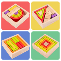 Children Colour Wooden Shape Color Cognition Polygon Recognition Puzzle Early Teaching Props Sensory Vision Pairing