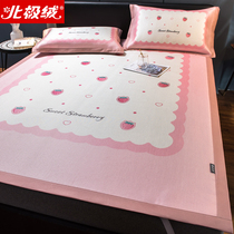 Arctic velvet summer ice silk rattan mat three-piece set of mat household 1 5 meters foldable air conditioning soft mat 1 8m bed