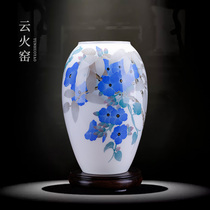 Liling Ceramic Vase ornaments hand-painted Chinese countertop blue and white bottle office bookcase living room home accessories