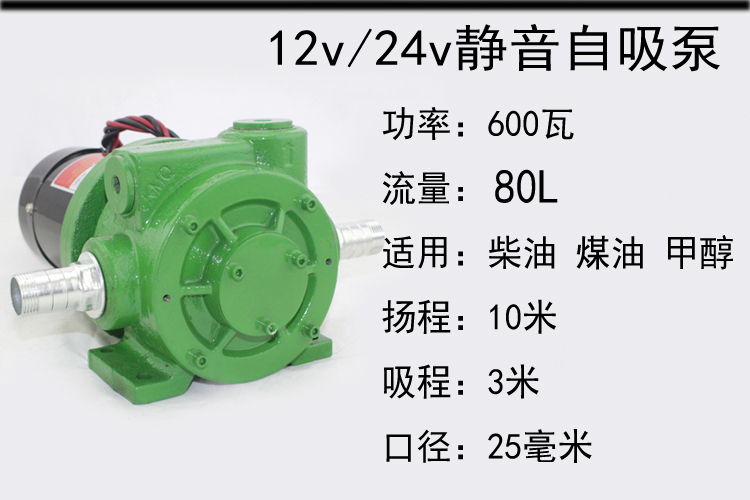 12v24伏大功率抽油泵静音自吸柴油泵车载电瓶抽油吸油泵电动油泵_7折
