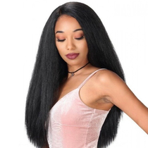 Wig female long hair full headgear Natural long curly hair corn whisker full head set type African Black lady wig set