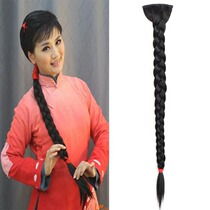 Costume hairstyle Wig braids Twist long braids Xiuhe modeling coarse braids Photo Studio Republic of China stage performance size braids