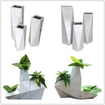 Spot geometric diamond-shaped flowerpot ornaments indoor flower transplanter outdoor planting potted flower-shaped combination flower vase vase