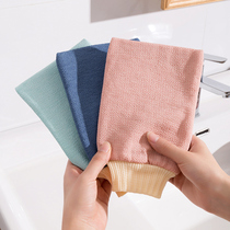 Bath towel shower lady Mens Korean style powerful rubbing frosted with no pain to rub the gray household double sided rubbing back god