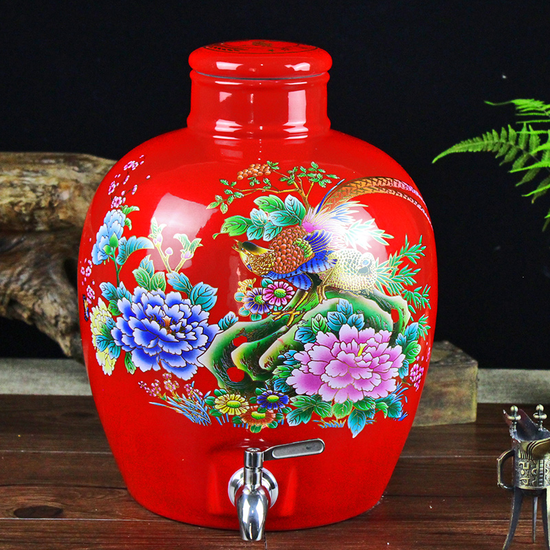 Ceramic wine bottle wine bottle wine (kg/50 kg bulk liquor bottle jingdezhen mercifully jars