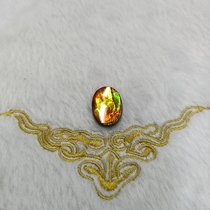 Bi Jincai Natural Canadian Spotted Gems Orange Golden Denier Snail Fossils