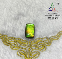 Bi gold color natural Canadian spotted stone resin coated gold Green Square bare stone