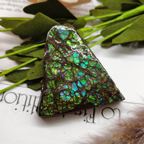 Bi Jincai Natural Canadian Spotted Gems Gold Green Blue Plain Original Stone Pendings Snail Fossils